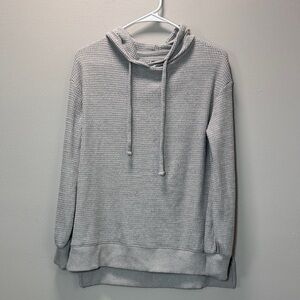 Knit Sweatshirt - Sweater Feel - Thing Sweatshirt - Light Gray Hoodie